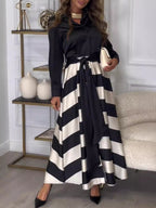 Elegant Printed Strap Dress