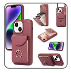 Phone Case with Card Holder & Ring Stand for iPhone