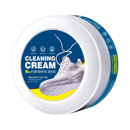 Rinse-Free White Shoes Cleaning Cream with Sponge