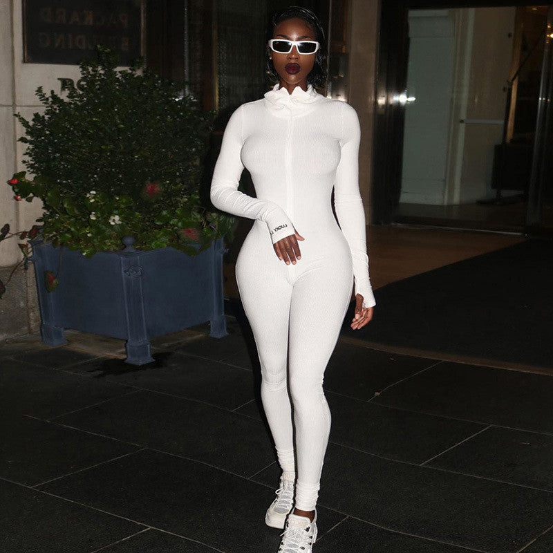 🔥Hot Sale🔥High Neck Slim Stretch One-piece Fitness Bodysuit