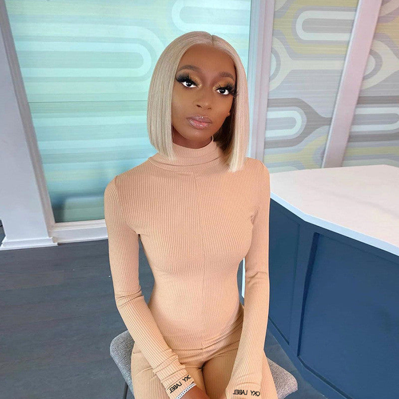 🔥Hot Sale🔥High Neck Slim Stretch One-piece Fitness Bodysuit