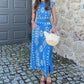 Women's Print Top ＆ Long Skirt 2-Piece Set