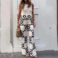 Women's Vintage Floral Crochet Two-Piece Set