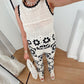 Women's Vintage Floral Crochet Two-Piece Set
