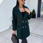 🍂Fall Specials🍂Women's Solid Color Double Breasted Coat