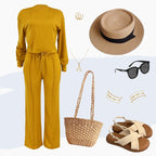 🍂Fall Specials🍂Women’s Comfortable Solid Color Casual Sports 2-piece Set