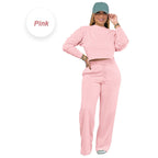 🍂Fall Specials🍂Women’s Comfortable Solid Color Casual Sports 2-piece Set