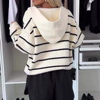 🍂Fall Specials🍂Women's Striped Button Down Hooded Coat✈️2pcs free shipping