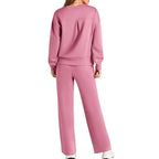 ✨️New for autumn✨Round Neck Top Drawstring Pants 2-Piece Set