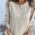 Seasonal Specials Women's Casual Round Neck Jacquard Top