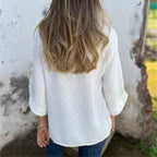 Seasonal Specials Women's Casual Round Neck Jacquard Top
