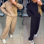 🍂Fall Specials🍂Women’s Round-neck Casual Sports Sweatshirt and Jogger Pants (2-piece Set)
