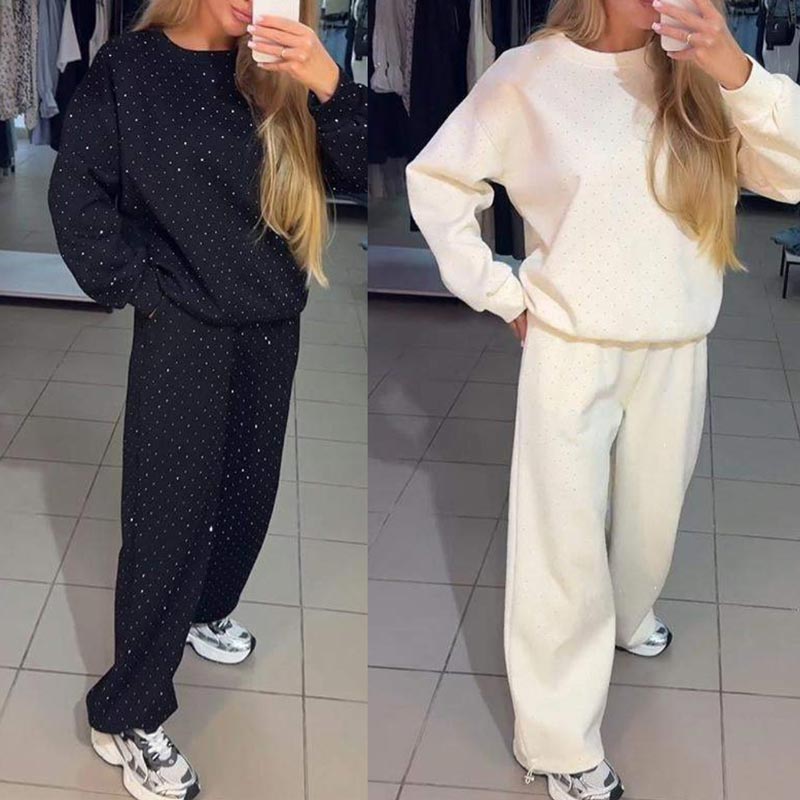 🍂Fall Specials🍂Women’s Round-neck Casual Sports Sweatshirt and Jogger Pants (2-piece Set)