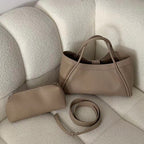 Super Large Capacity 👜 Women's PU Leather Tote Bag with Matching Purse