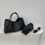 Super Large Capacity 👜 Women's PU Leather Tote Bag with Matching Purse