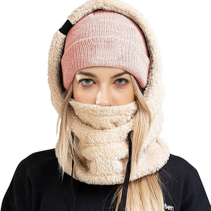 🔥Early Winter Discount-50% OFF⏰Unisex Warm Ski Hooded Scarf ☃️☃️