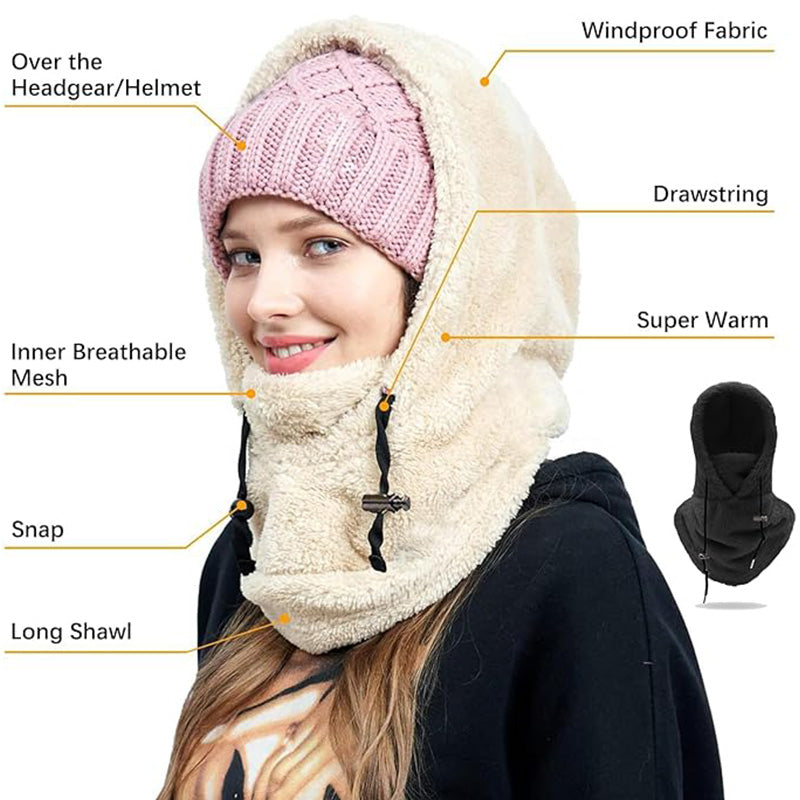 🔥Early Winter Discount-50% OFF⏰Unisex Warm Ski Hooded Scarf ☃️☃️