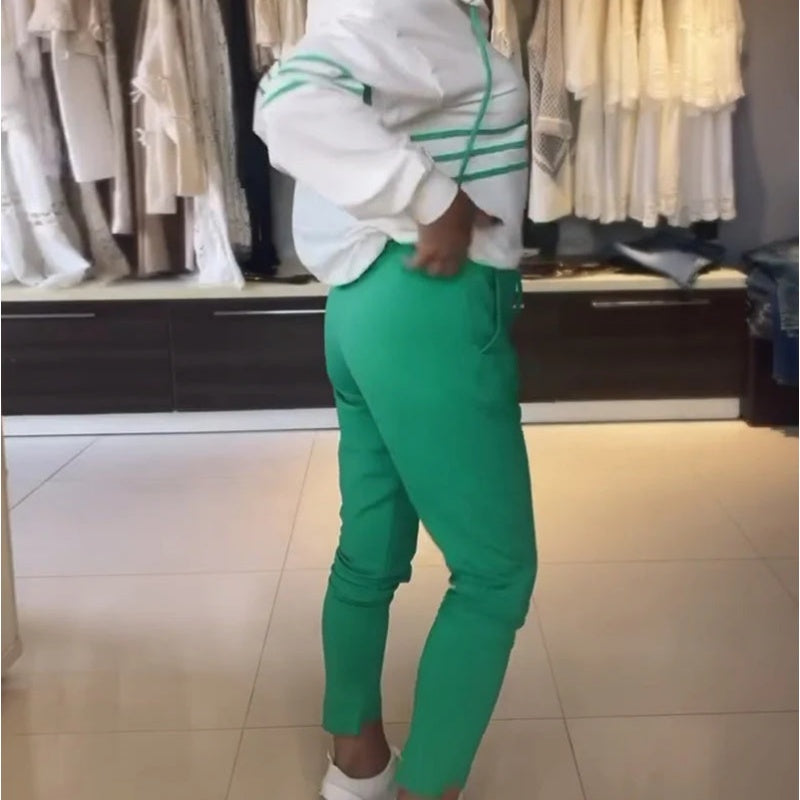 🍁New for autumn✨Women's Striped Hooded Sweatshirt and Pants Set