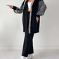 Balloon Sleeve Striped Knitwear Cardigan & Pants Two-piece Set✈️ free shipping