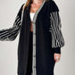 Balloon Sleeve Striped Knitwear Cardigan & Pants Two-piece Set✈️ free shipping