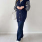 Balloon Sleeve Striped Knitwear Cardigan & Pants Two-piece Set✈️ free shipping