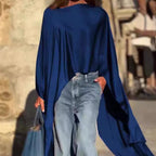 🍂Fall Specials🍂Loose-Fitting Long Sleeve Top with Irregular Hem