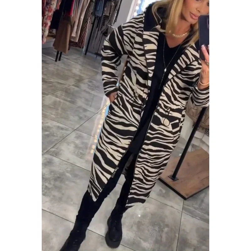 🍂Fall Specials🍂Women's Trendy Zebra & Leopard Pattern Coat