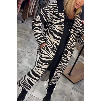 🍂Fall Specials🍂Women's Trendy Zebra & Leopard Pattern Coat