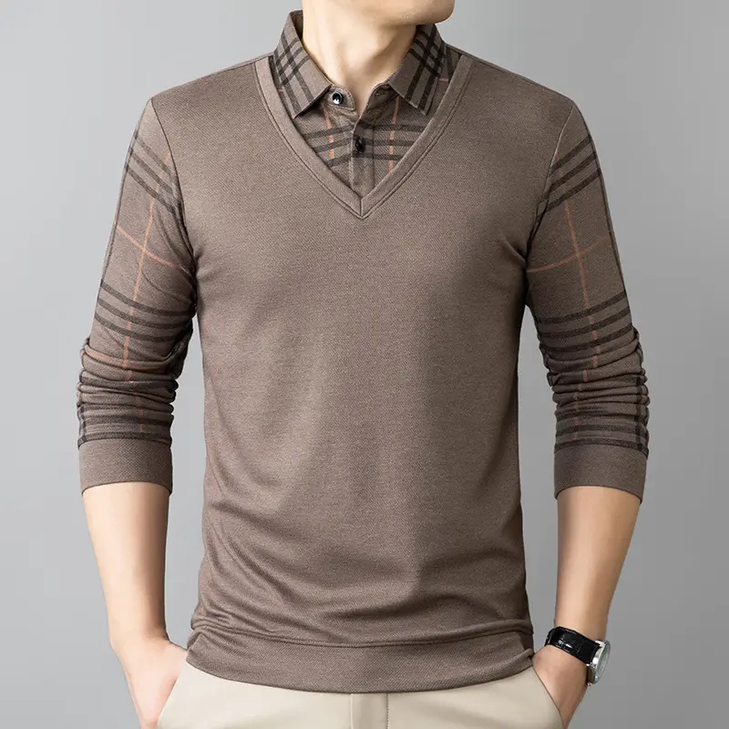 Now enjoy 50% discount🔥Men's Lapel Faux Two-Piece Warm Top