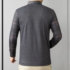 Now enjoy 50% discount🔥Men's Lapel Faux Two-Piece Warm Top