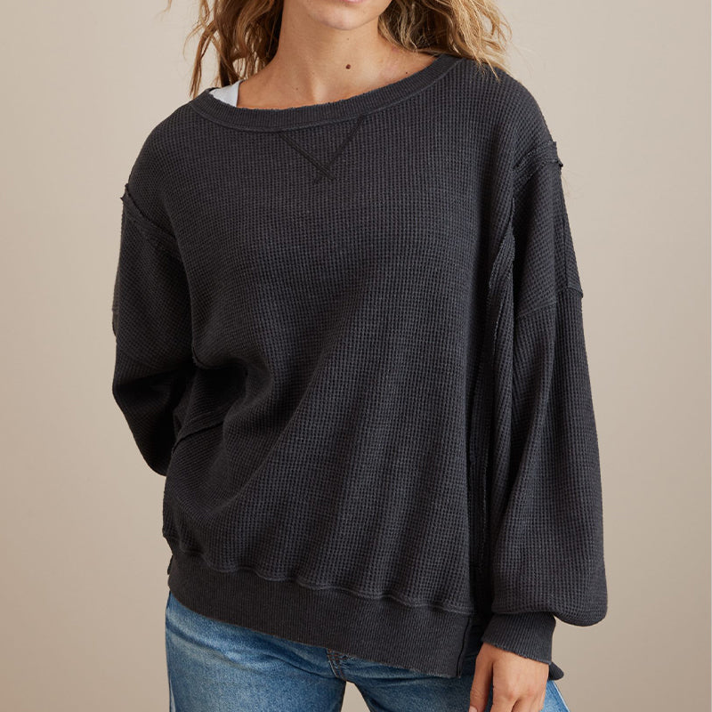 Gift Choice - Oversized Big Hug Waffle Sweatshirt