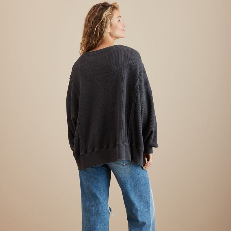 Gift Choice - Oversized Big Hug Waffle Sweatshirt