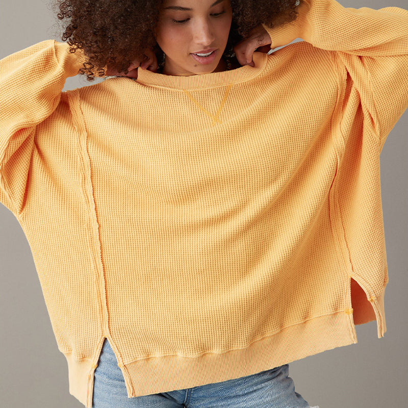 Gift Choice - Oversized Big Hug Waffle Sweatshirt