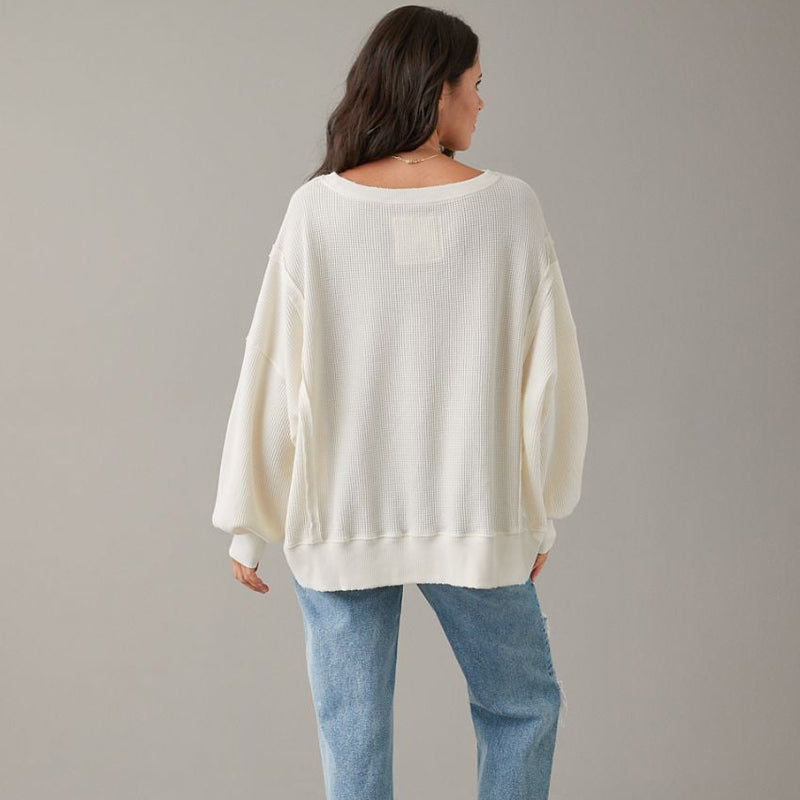 Gift Choice - Oversized Big Hug Waffle Sweatshirt