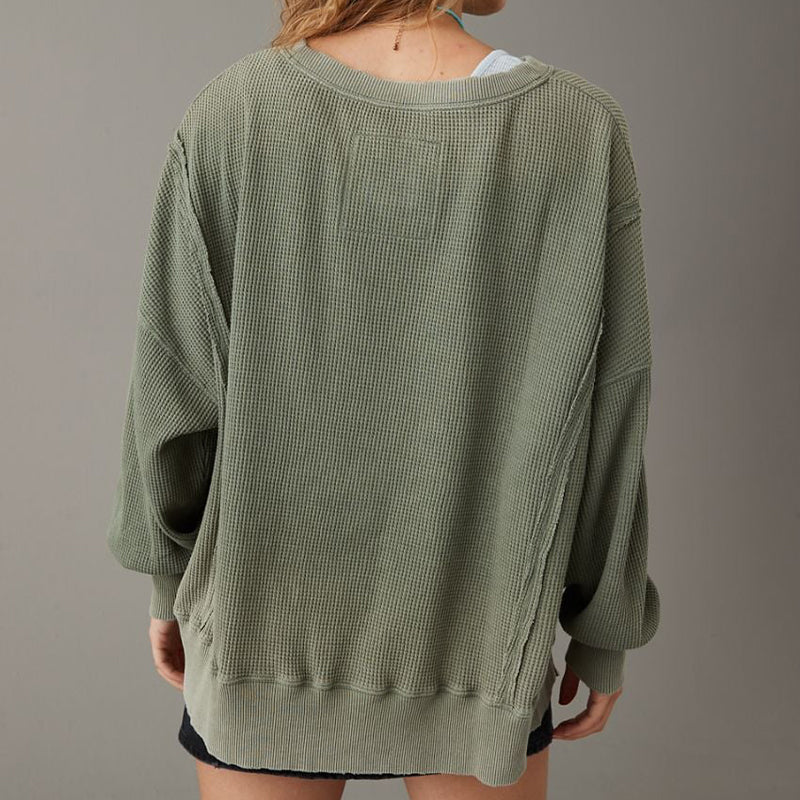 Gift Choice - Oversized Big Hug Waffle Sweatshirt