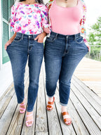 💗Hot Promotion 49% Off💗Tummy Control Cuffed Slim Fit Jeans