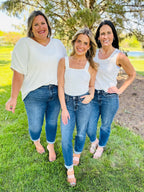 💗Hot Promotion 49% Off💗Tummy Control Cuffed Slim Fit Jeans