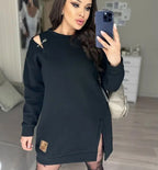 🍂Fall Specials🍂Women’s Chic Cutout Sweatshirt Dress