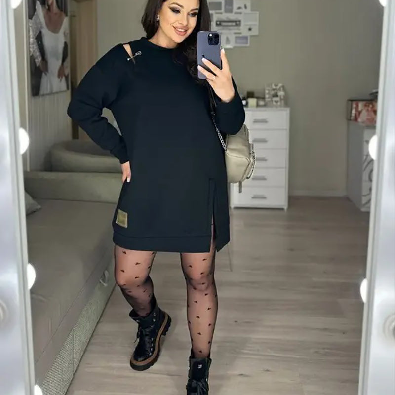 🍂Fall Specials🍂Women’s Chic Cutout Sweatshirt Dress