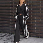 🥰 limited-time offer price 🥰V-Neck Sweatshirt & Wide-Leg Pants 2-Piece Set