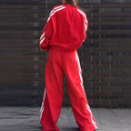 🥰 limited-time offer price 🥰V-Neck Sweatshirt & Wide-Leg Pants 2-Piece Set