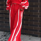 🥰 limited-time offer price 🥰V-Neck Sweatshirt & Wide-Leg Pants 2-Piece Set