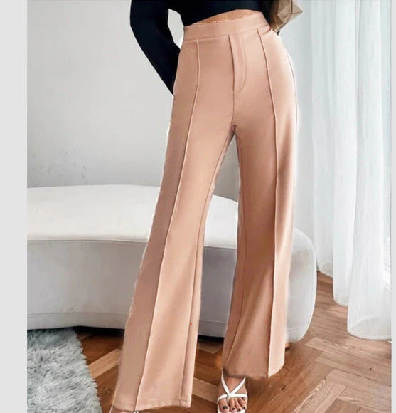 Crepe Pleated Pants