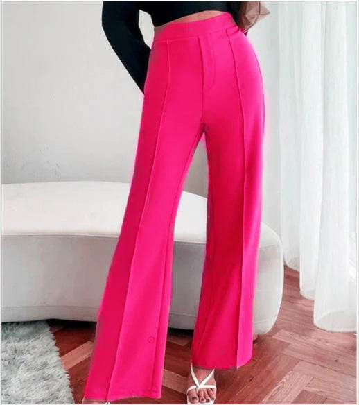 Crepe Pleated Pants