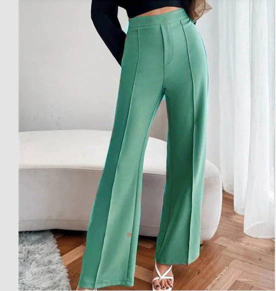 Crepe Pleated Pants