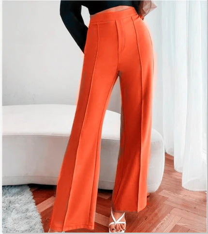 Crepe Pleated Pants