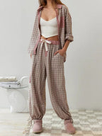 🎄KRISTMAS STOR SALG - Pink loose pyjama set (BUY 2 FREE SHIPPING)
