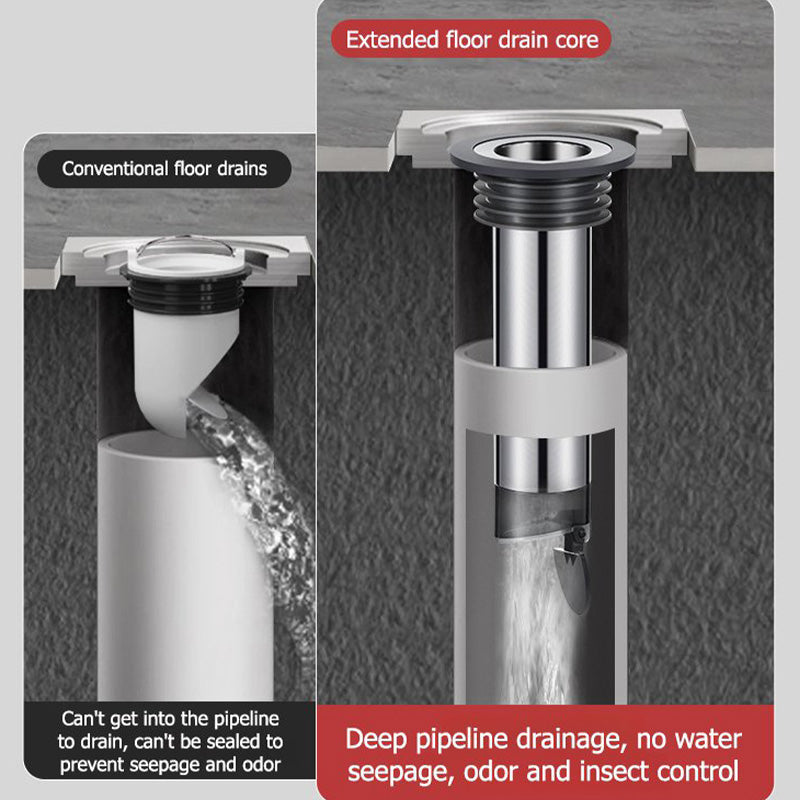 Self-Closing Floor Drain with Hair Catcher