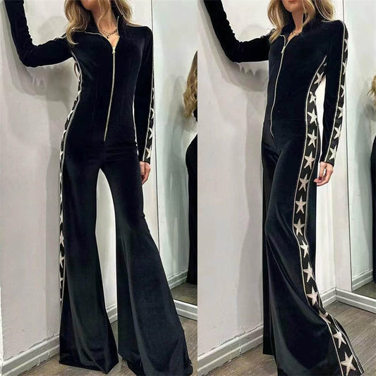 🖤Early Black Friday Sale:50% OFF🖤Women's Zip-Up Bell Bottom Jumpsuit