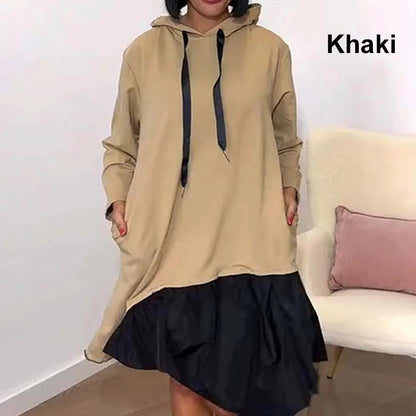 Women’s Trendy Casual Loose Fit Hooded Dress